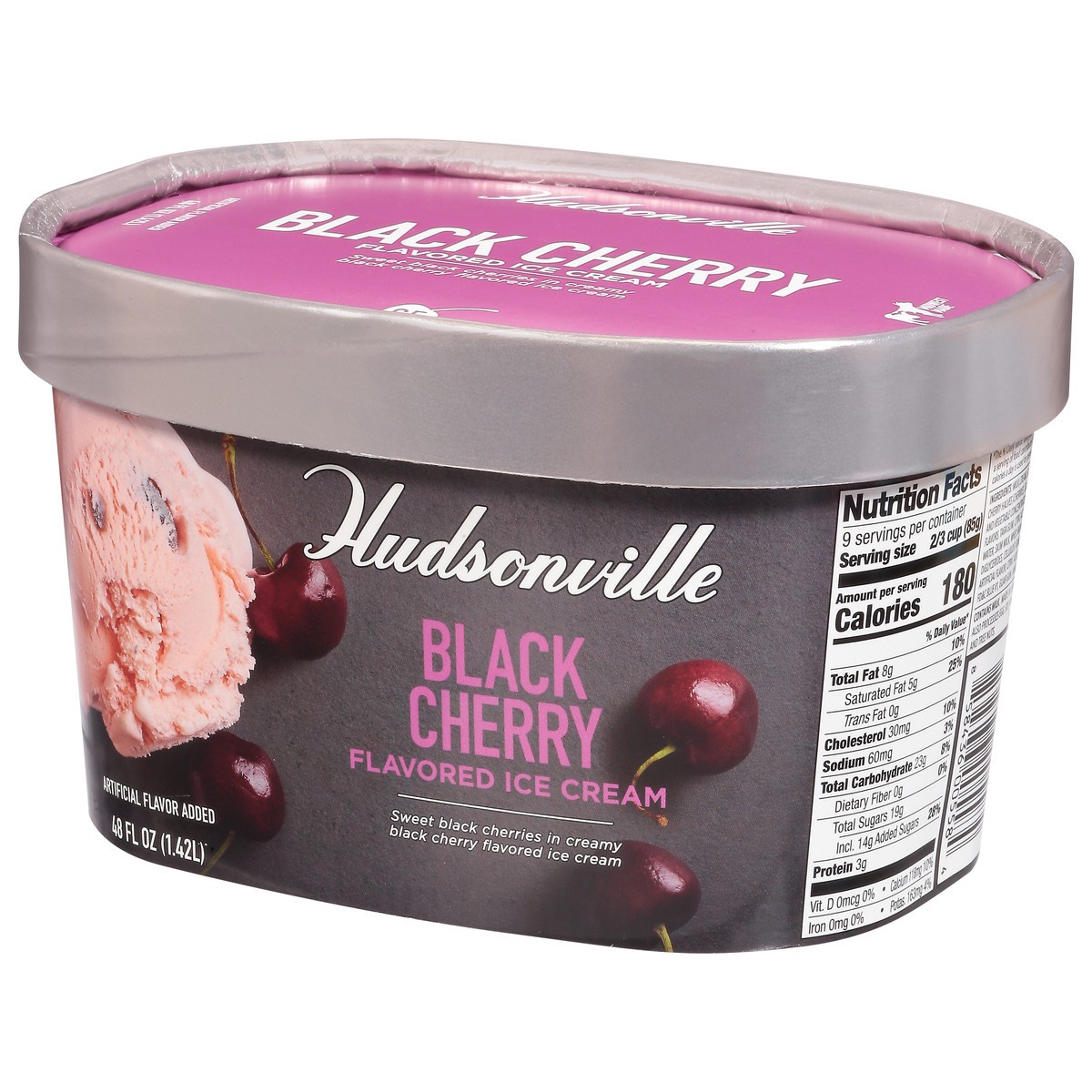 slide 11 of 13, Hudsonville Black Cherry Flavored Ice Cream 48 fl oz, 48 fl oz