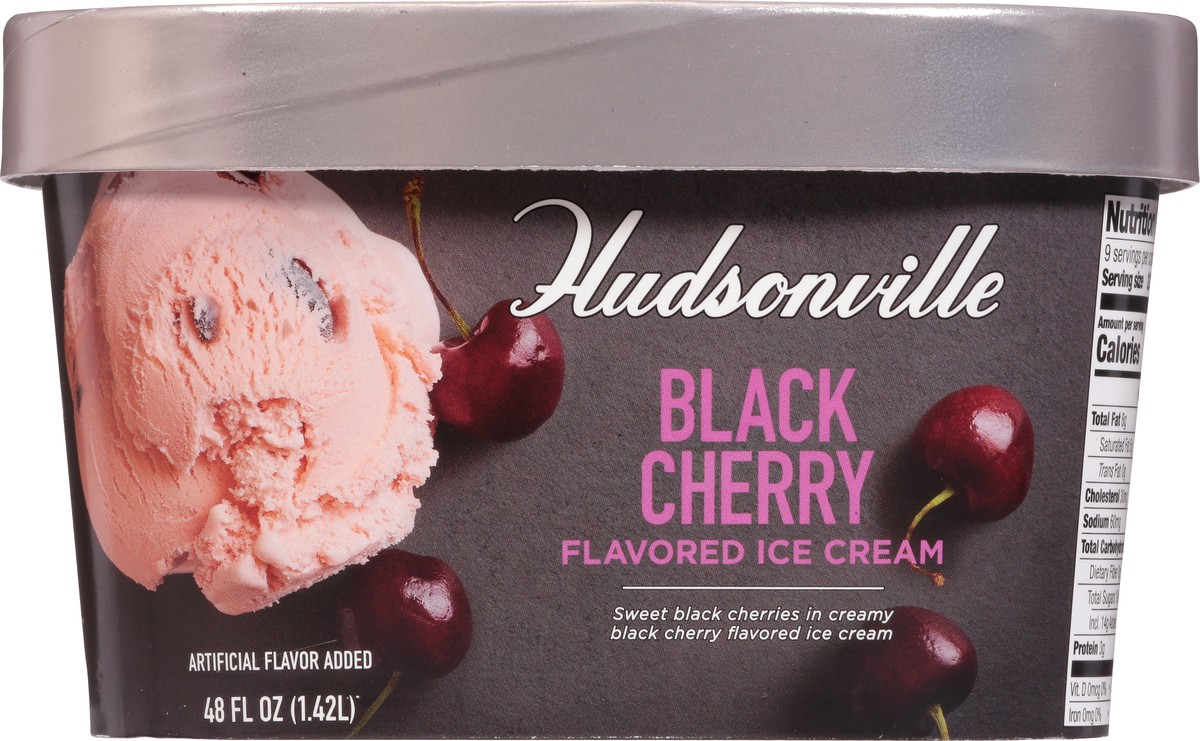 slide 10 of 13, Hudsonville Black Cherry Flavored Ice Cream 48 fl oz, 48 fl oz