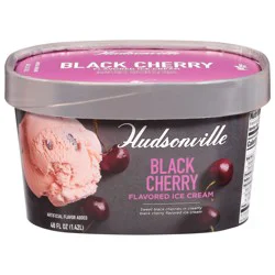 Hudsonville Black Cherry Flavored Ice Cream 48 fl oz