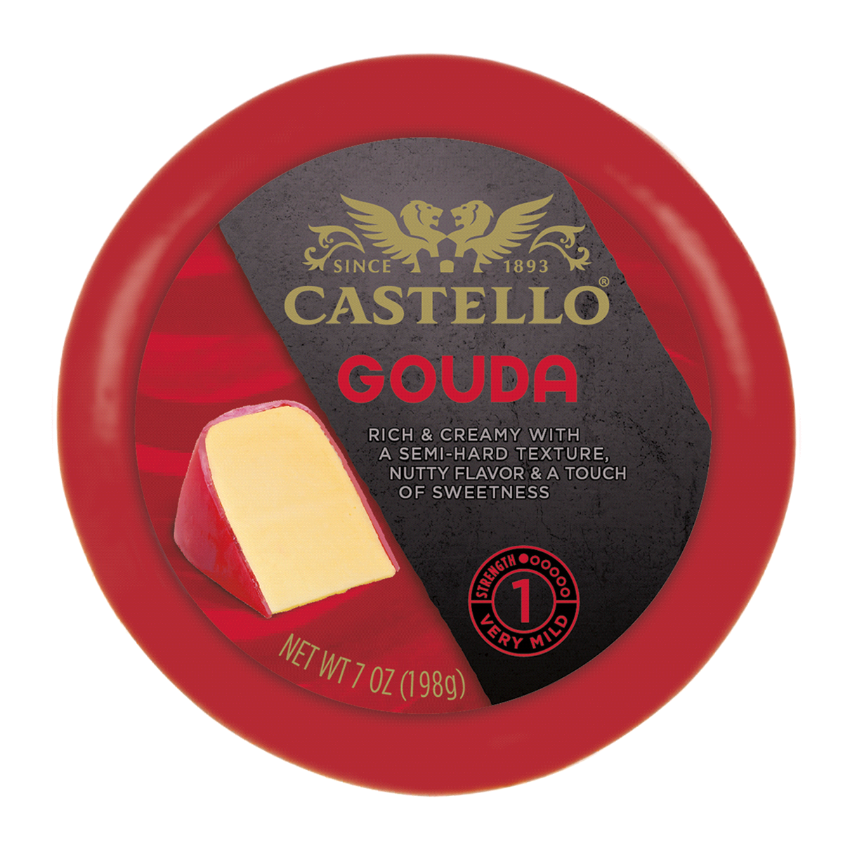 slide 1 of 1, Castello Gouda Round Cheese, 7 oz