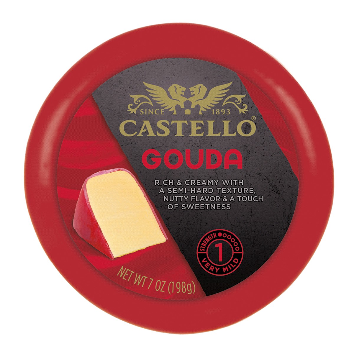 slide 1 of 1, Castello Gouda 7 oz Round, 7 oz