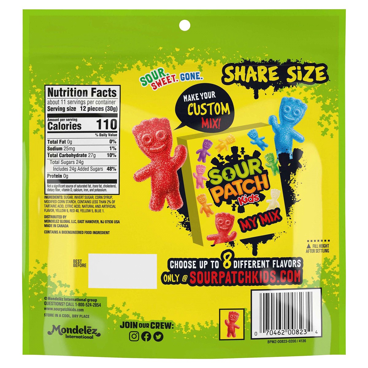 slide 2 of 2, SOUR PATCH KIDS Soft & Chewy Candy, Share Size, 12 oz, 12 oz
