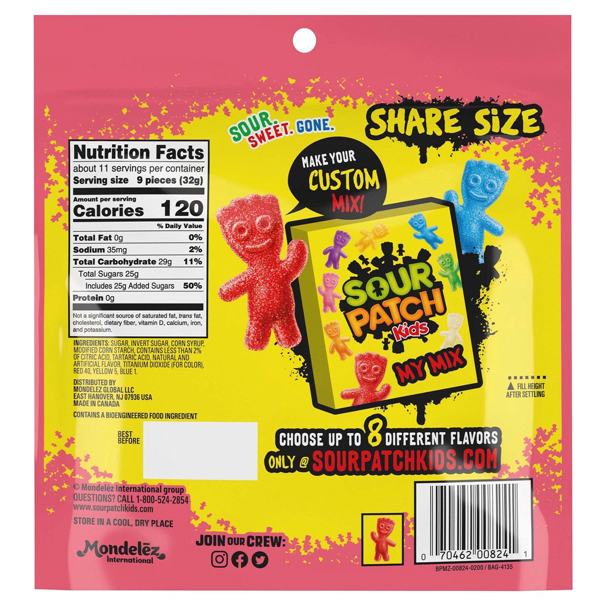 slide 2 of 2, SOUR PATCH KIDS Watermelon Soft & Chewy Candy, Share Size, 12 oz, 12 oz