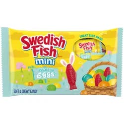 Swedish Fish Mini With Assorted Eggs Soft & Chewy Easter Candy, 18 Snack Packs