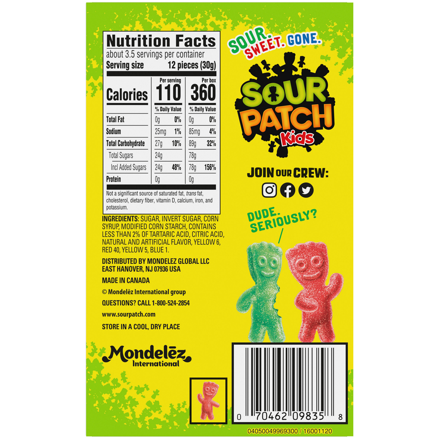 slide 5 of 5, SOUR PATCH KIDS Soft & Chewy Candy, 3.5 oz, 3.5 oz