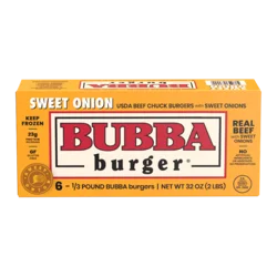BUBBA Burger Beef Chuck Burgers with Sweet Onions