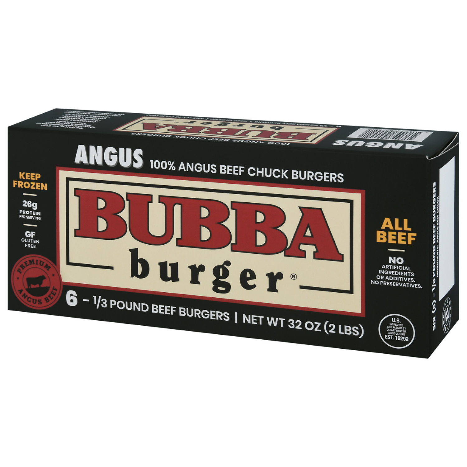 slide 4 of 5, BUBBA Burger Angus Burgers 6 Each, 6 ct