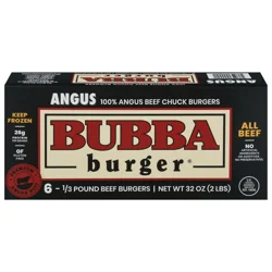 BUBBA Burger Angus Burgers 6 Each