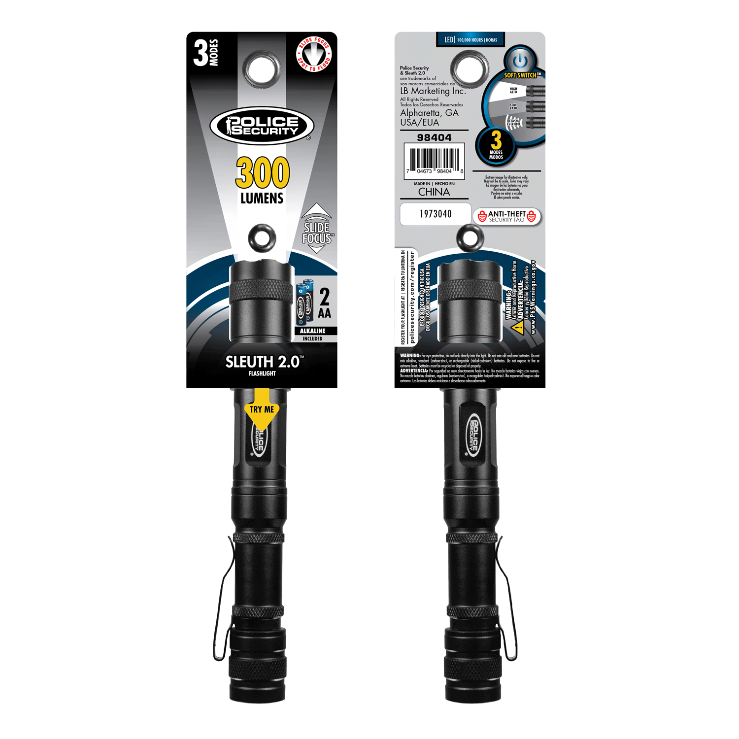 slide 3 of 5, Police Security 300 Lumens Sleuth 2.0 Flashlights 1 ea, 1 ct