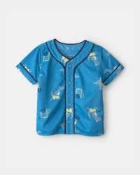 Carters Baby Boy Dinosaur Soccer Mesh Jersey - Blue Blue 12M