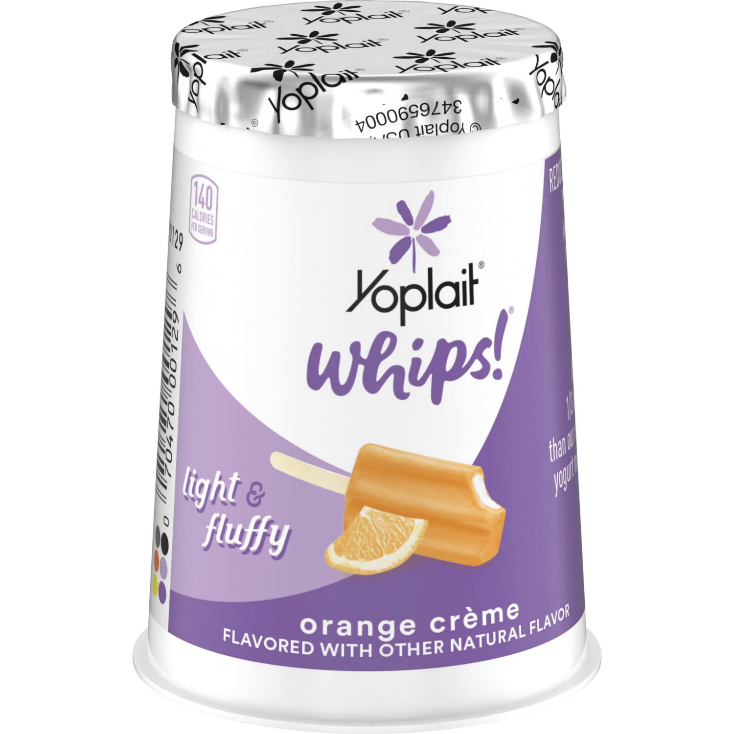 slide 5 of 6, Yoplait Whips Lowfat Yogurt Mousse, Orange Creme Flavored, Gluten Free Snack, 4 OZ Yogurt Cup, 4 oz
