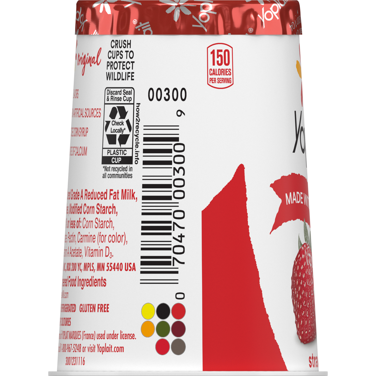 slide 3 of 4, Yoplait Original Strawberry Low Fat Yogurt, 6 oz Yogurt Cup, 6 oz