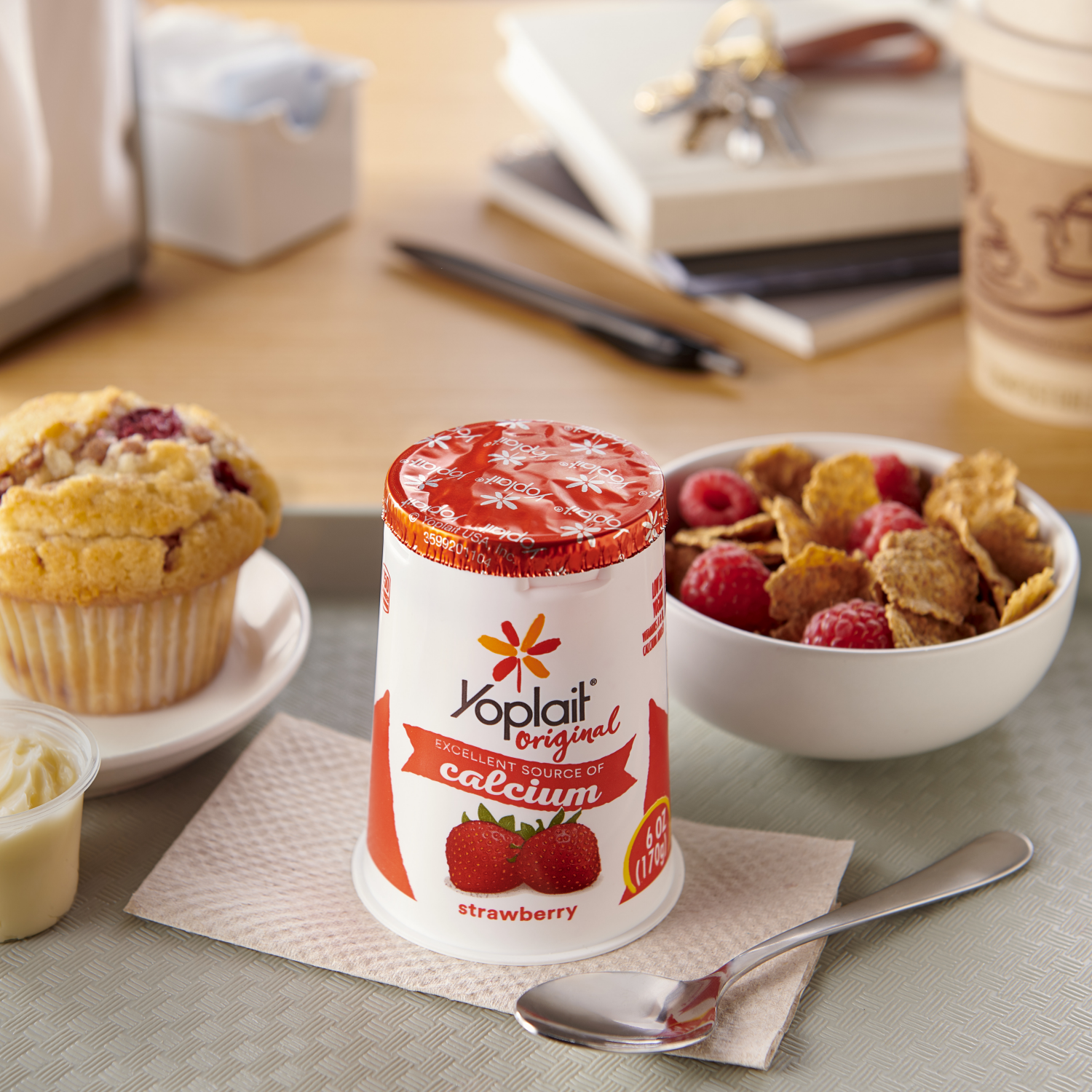 slide 4 of 4, Yoplait Original Strawberry Low Fat Yogurt, 6 oz Yogurt Cup, 6 oz