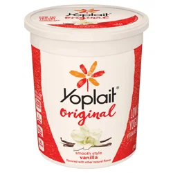 Yoplait Original Smooth Style Vanilla Low Fat Yogurt, 32 OZ Yogurt Tub