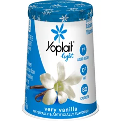 Yoplait Light Very Vanilla Fat Free Yogurt, 6 OZ Yogurt Cup