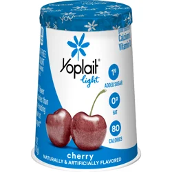 Yoplait Light Cherry Fat Free Yogurt, 6 OZ Yogurt Cup
