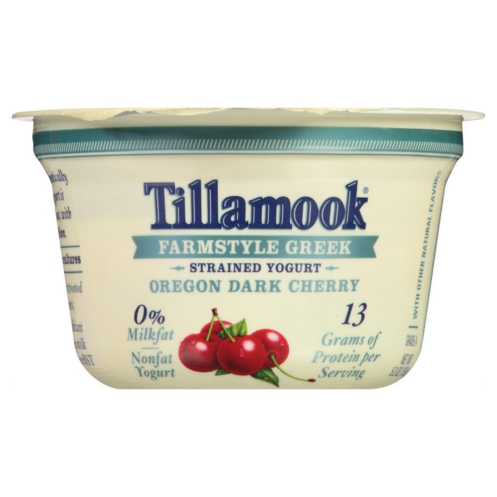 slide 4 of 7, Tillamook Lowfat Greek Oregon Dark Cherry Yogurt 5.3 oz, 5.3 oz