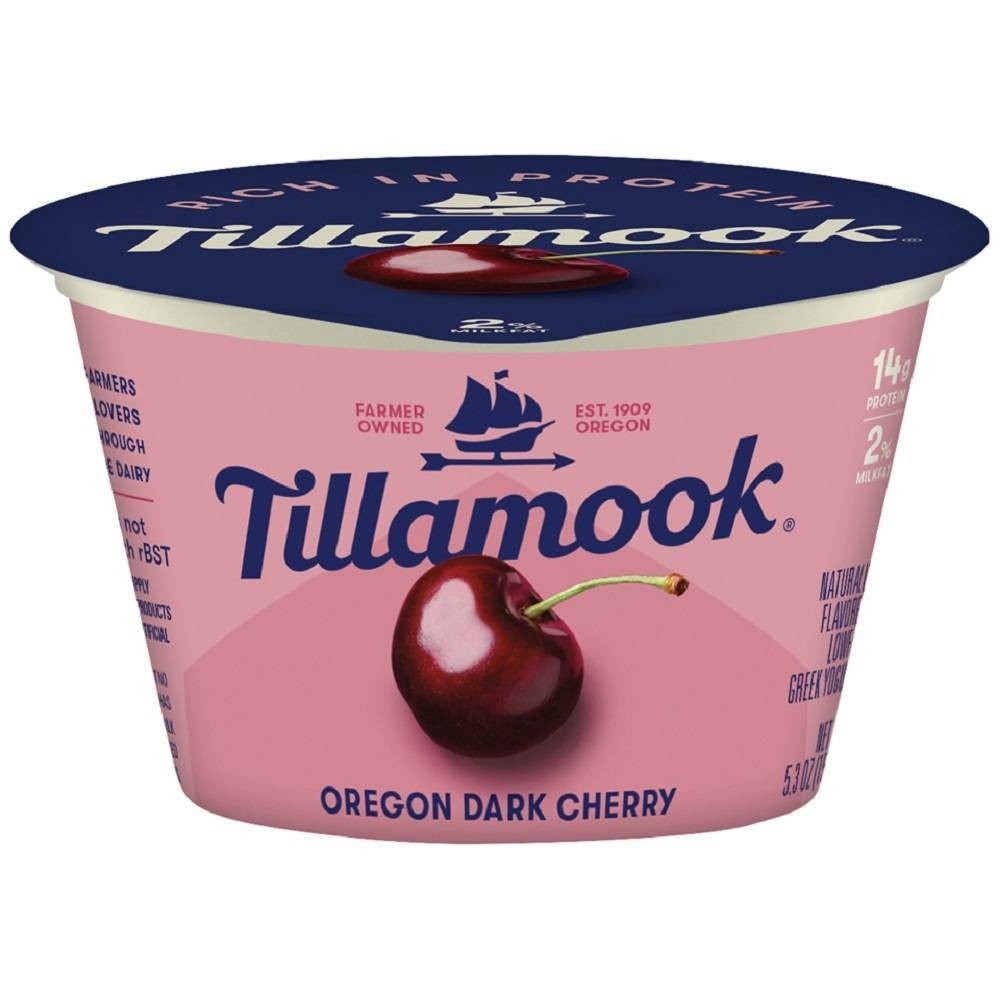 slide 1 of 7, Tillamook Lowfat Greek Oregon Dark Cherry Yogurt 5.3 oz, 5.3 oz