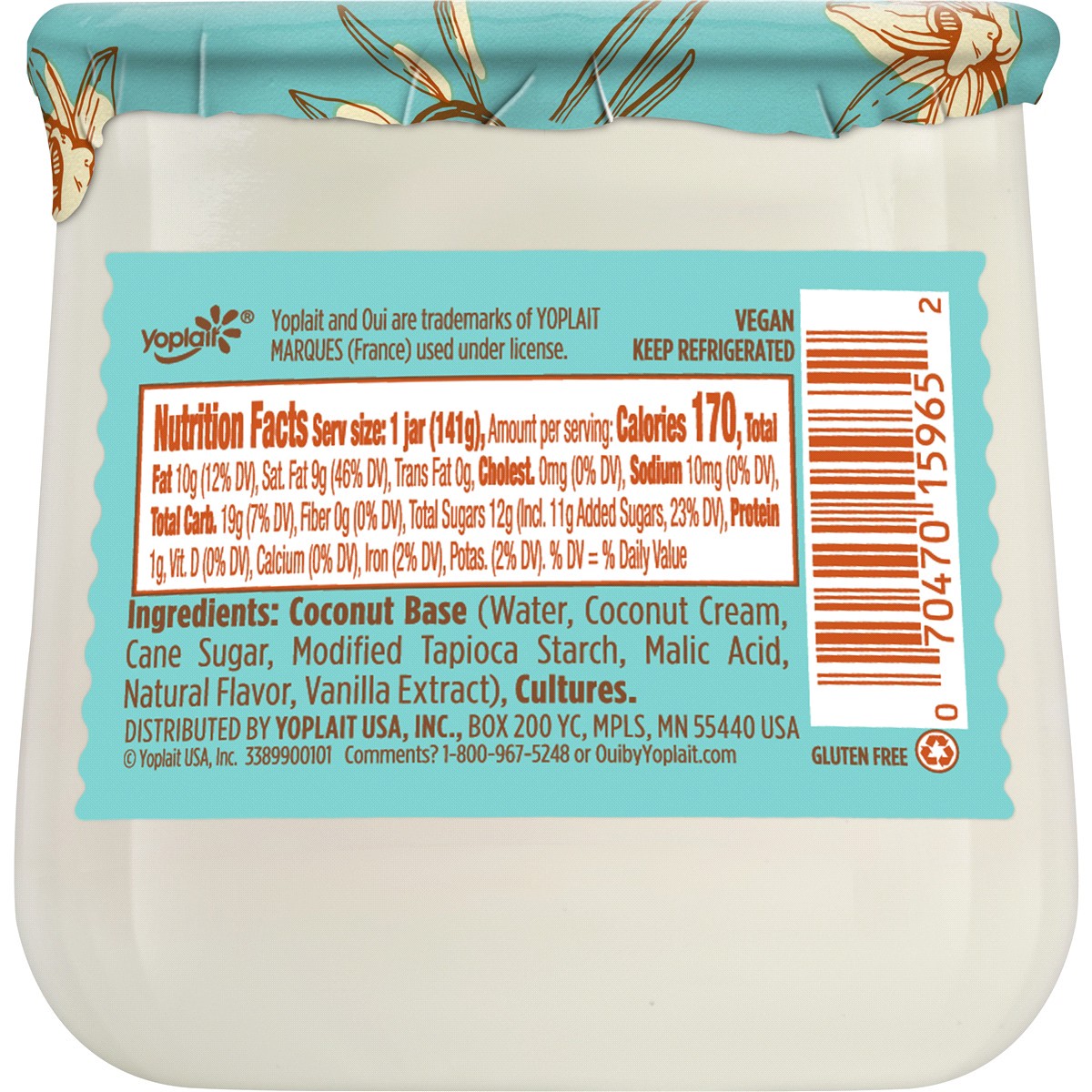 slide 2 of 2, Oui by Yoplait Vanilla Dairy Free Yogurt Alternative, 5 OZ Jar, 5 oz