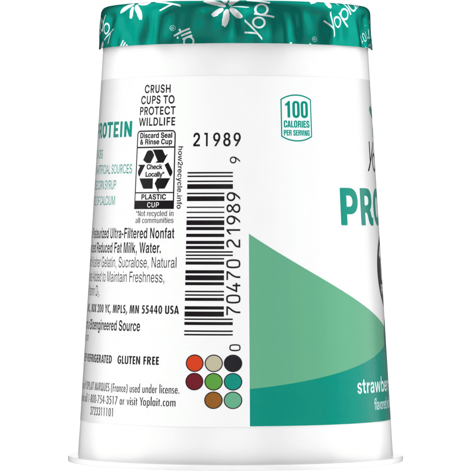 slide 2 of 5, Yoplait Protein Yogurt Cultured Dairy Snack Cup, Strawberry Cheesecake Flavored, Gluten Free Protein Snacks, 5.6 oz, 5.6 oz