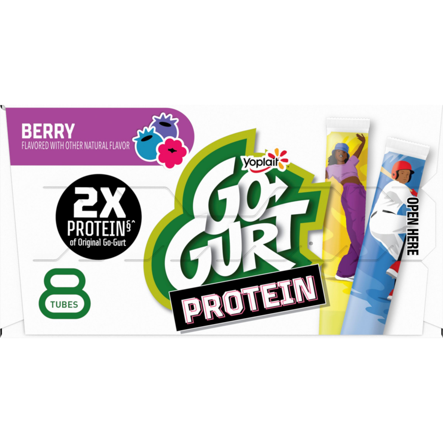slide 3 of 4, Go-gurt Protein Berry Yogurt Tubes 8 Count - 16 OZ, 16 oz