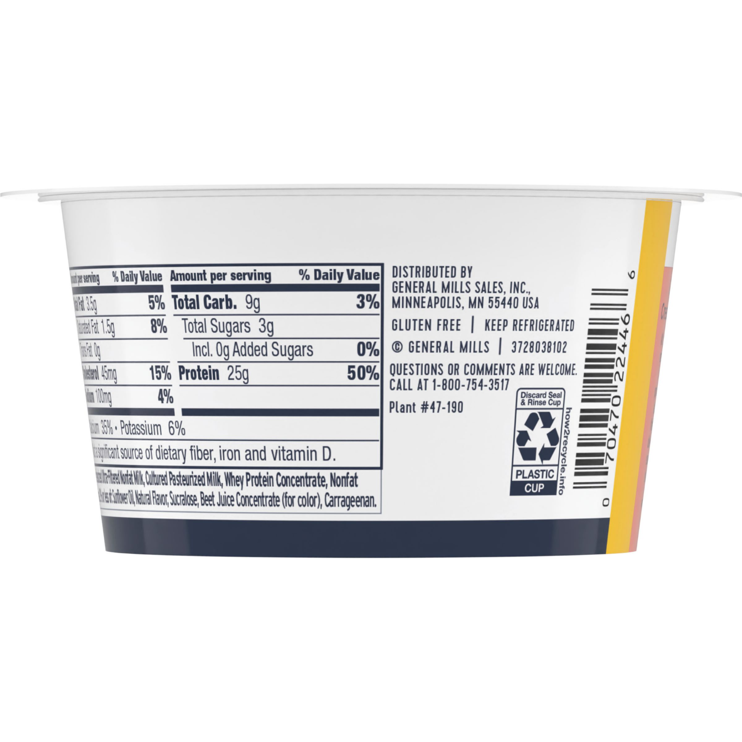 slide 2 of 5, :ratio 25g Protein Strawberry Cheesecake Dairy Snack, 5.3 oz