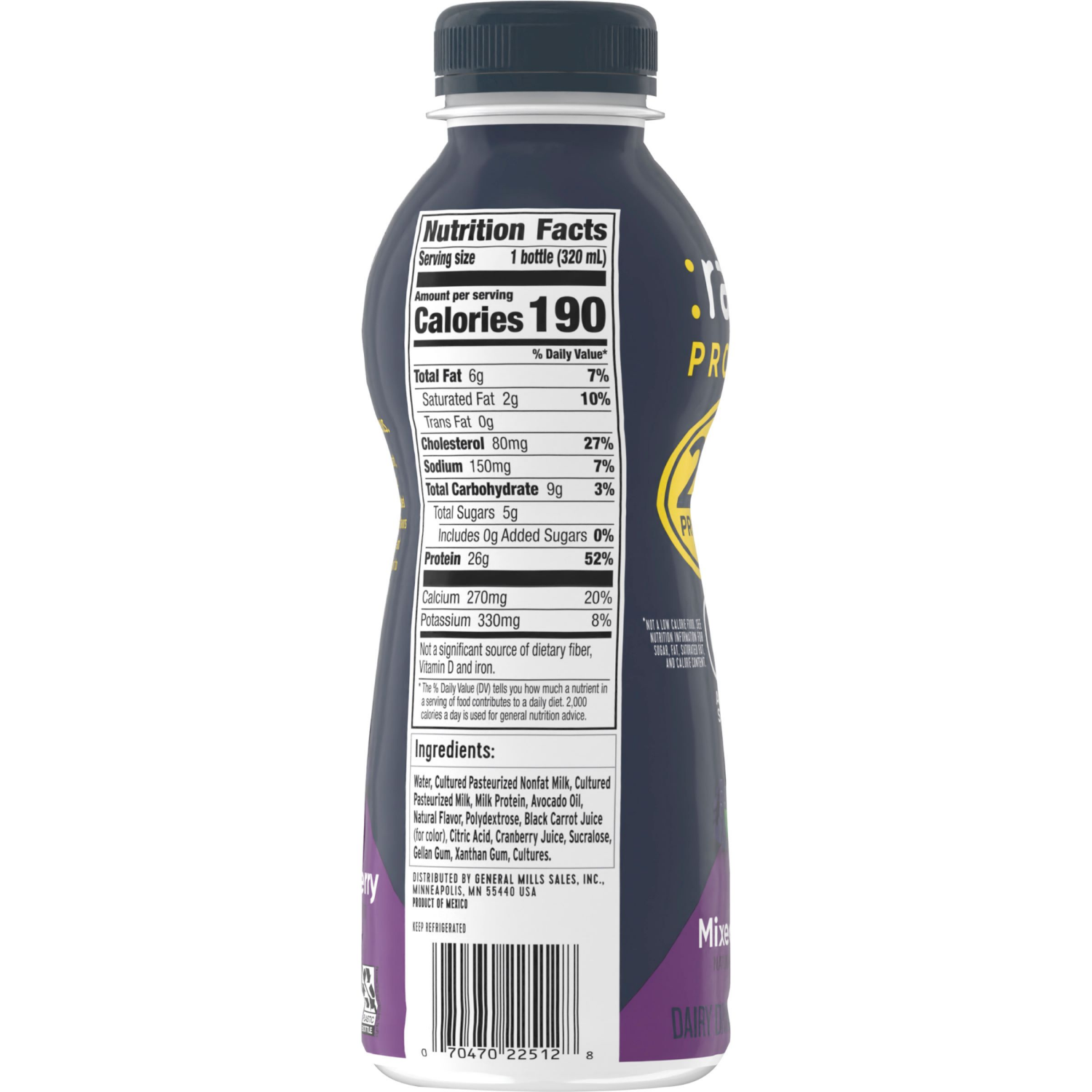 slide 2 of 3, :ratio Protein Yogurt Beverage Mixed Berry - 10.8oz, 10.8 oz
