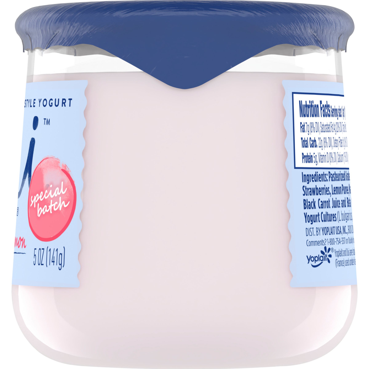 slide 3 of 4, Oui by Yoplait Strawberry Lemon French Style Yogurt, 5 OZ, 5 oz