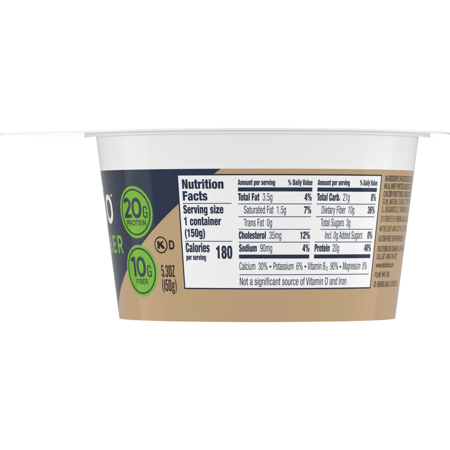 slide 5 of 6, Ratio Pro Fiber Vanilla Yogurt, 5.3 oz