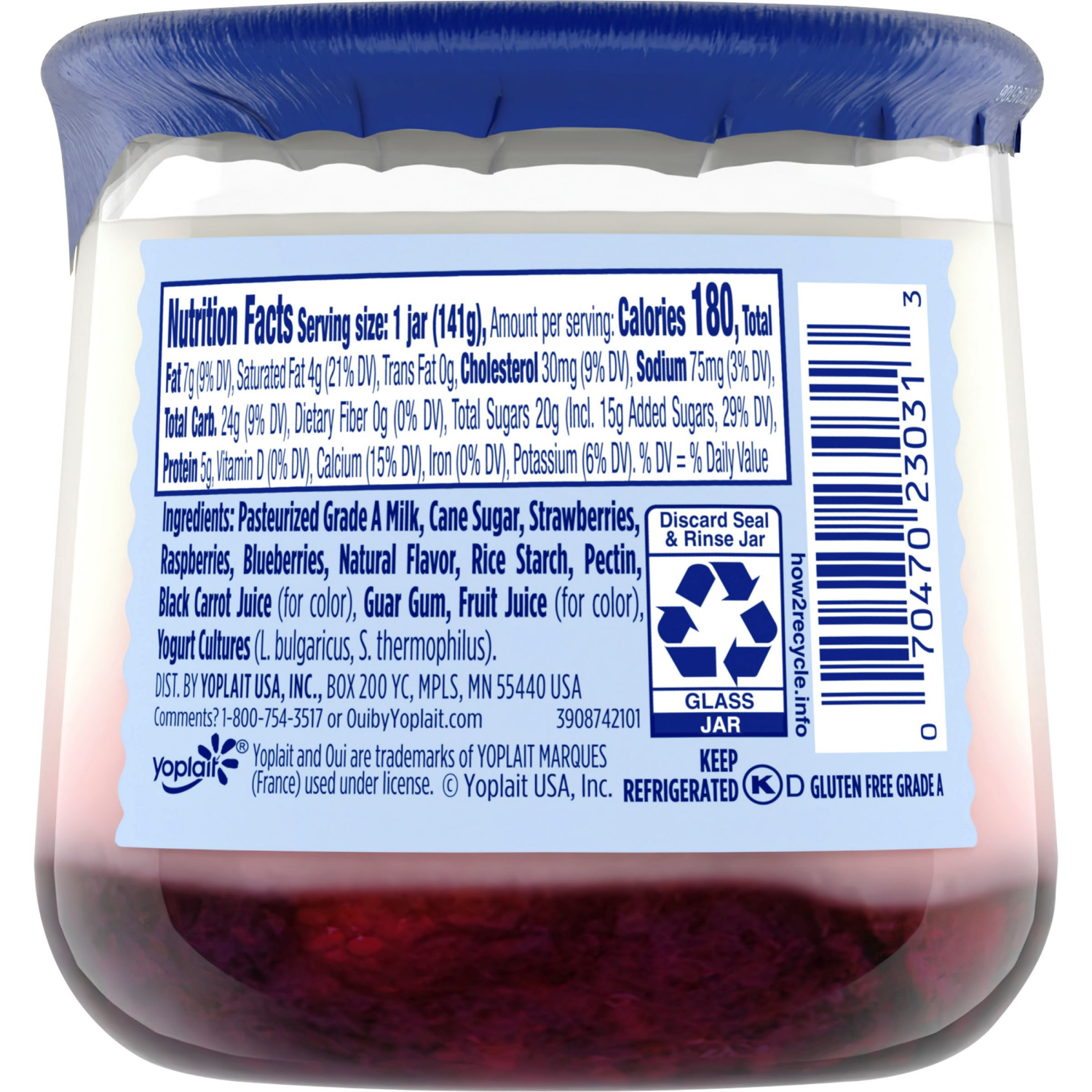 slide 2 of 2, Oui Triple Berry, 5 oz