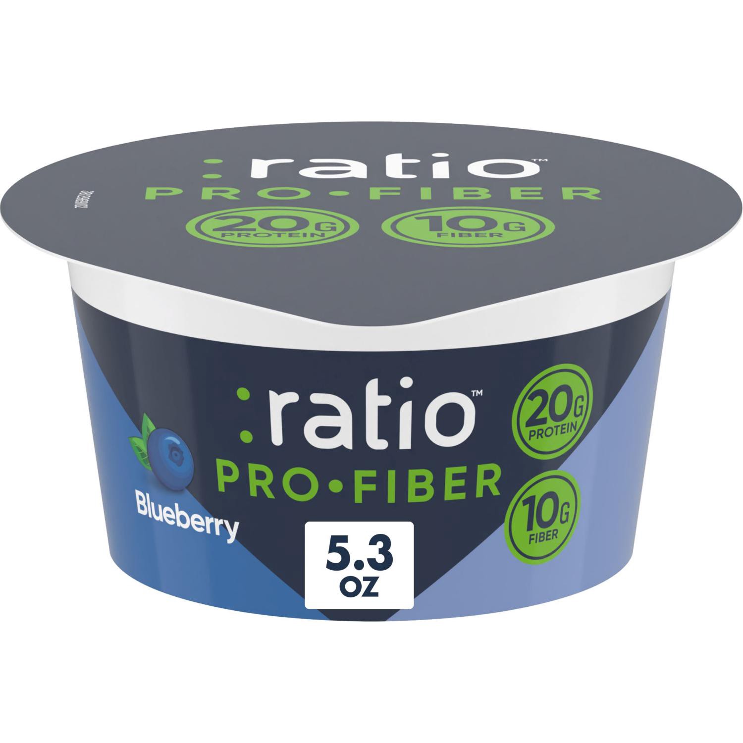 slide 1 of 8, :ratio Pro Fiber Blueberry Yogurt Cultured Dairy Snack, 5.3 Oz, 5.3 oz