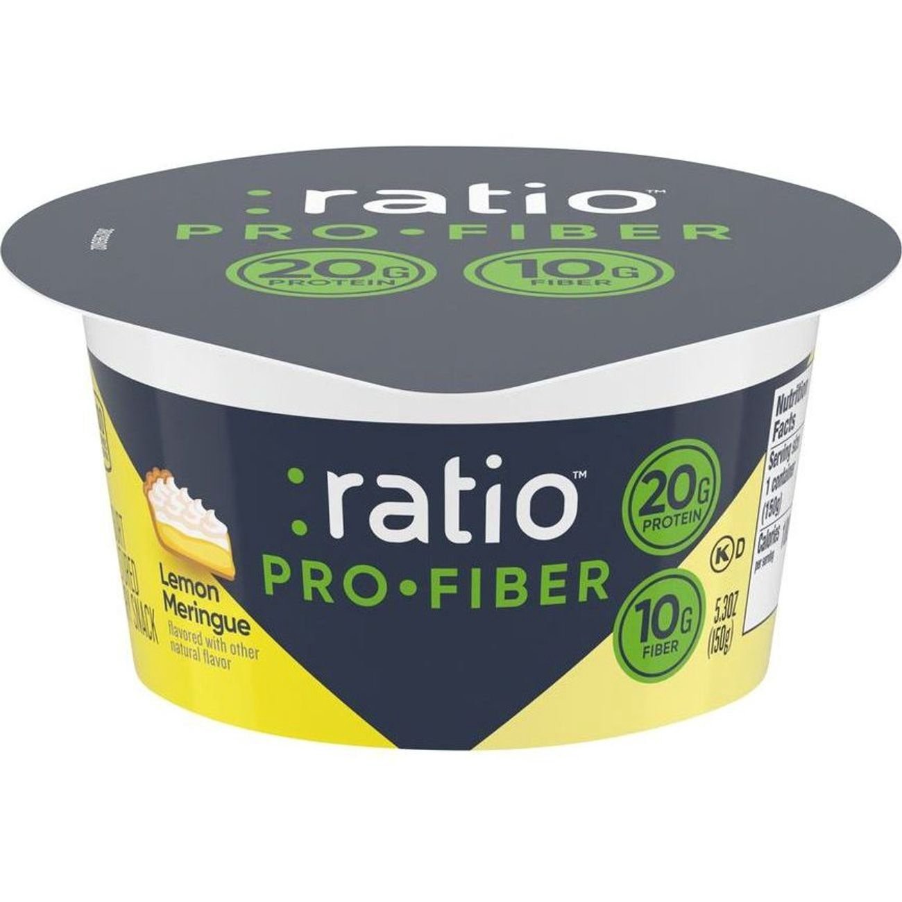 slide 1 of 1, :ratio 20g Protein Pro Fiber Lemon Meringue Dairy Snack, 5.3 oz