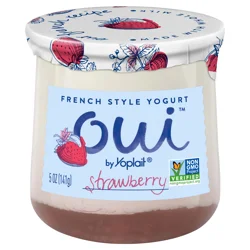 Oui by Yoplait French Style Strawberry Whole Milk Yogurt, 5 OZ Jar