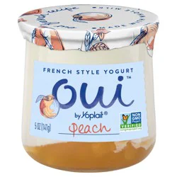 Oui by Yoplait French Style Peach Whole Milk Yogurt- 5 oz