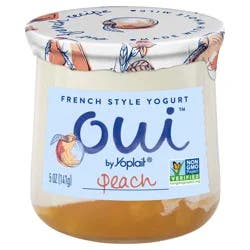 Oui by Yoplait French Style Peach Whole Milk Yogurt- 5 oz
