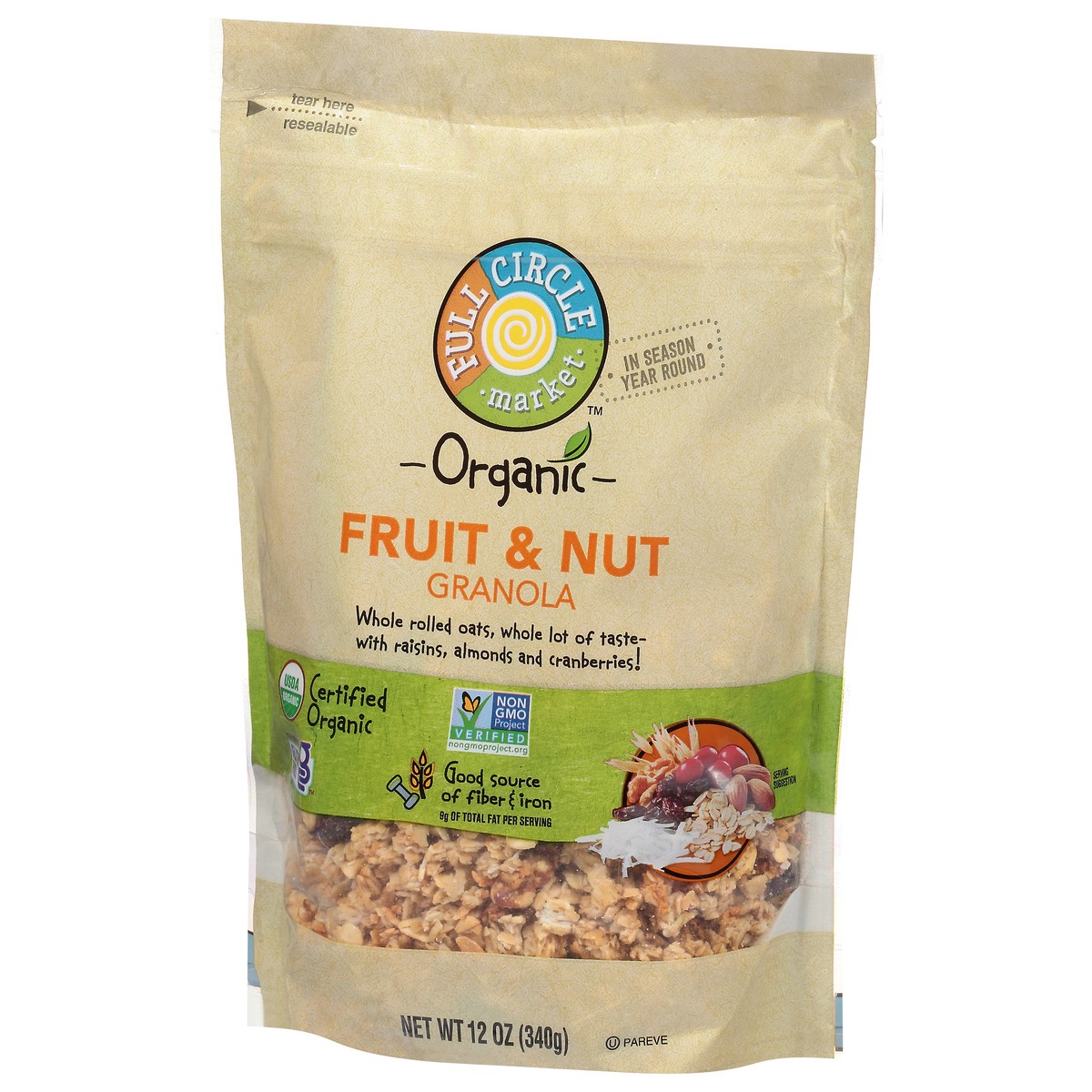 slide 3 of 9, Full Circle Market Organic Fruit & Nut Granola 12 oz, 12 oz