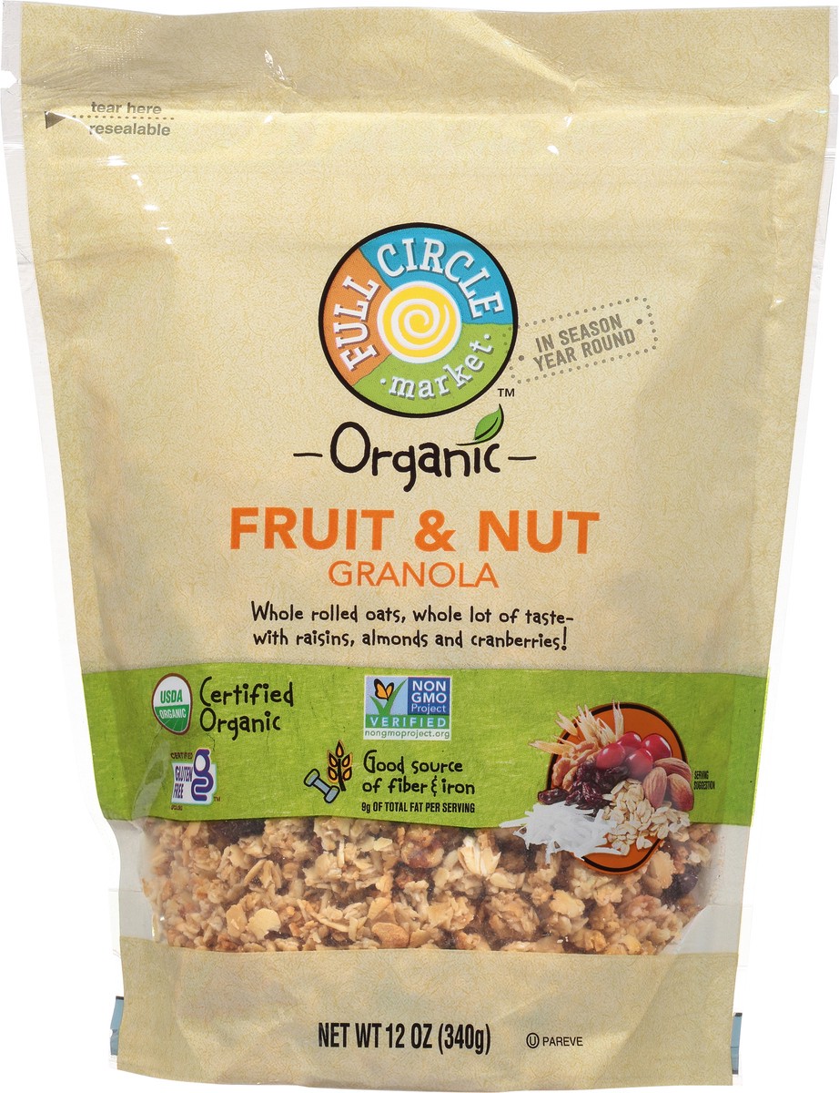 slide 1 of 9, Full Circle Market Organic Fruit & Nut Granola 12 oz, 12 oz