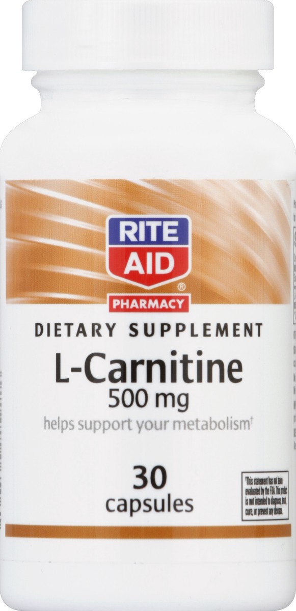 slide 2 of 3, Rite Aid Ra L-Carnitine, 30 ct