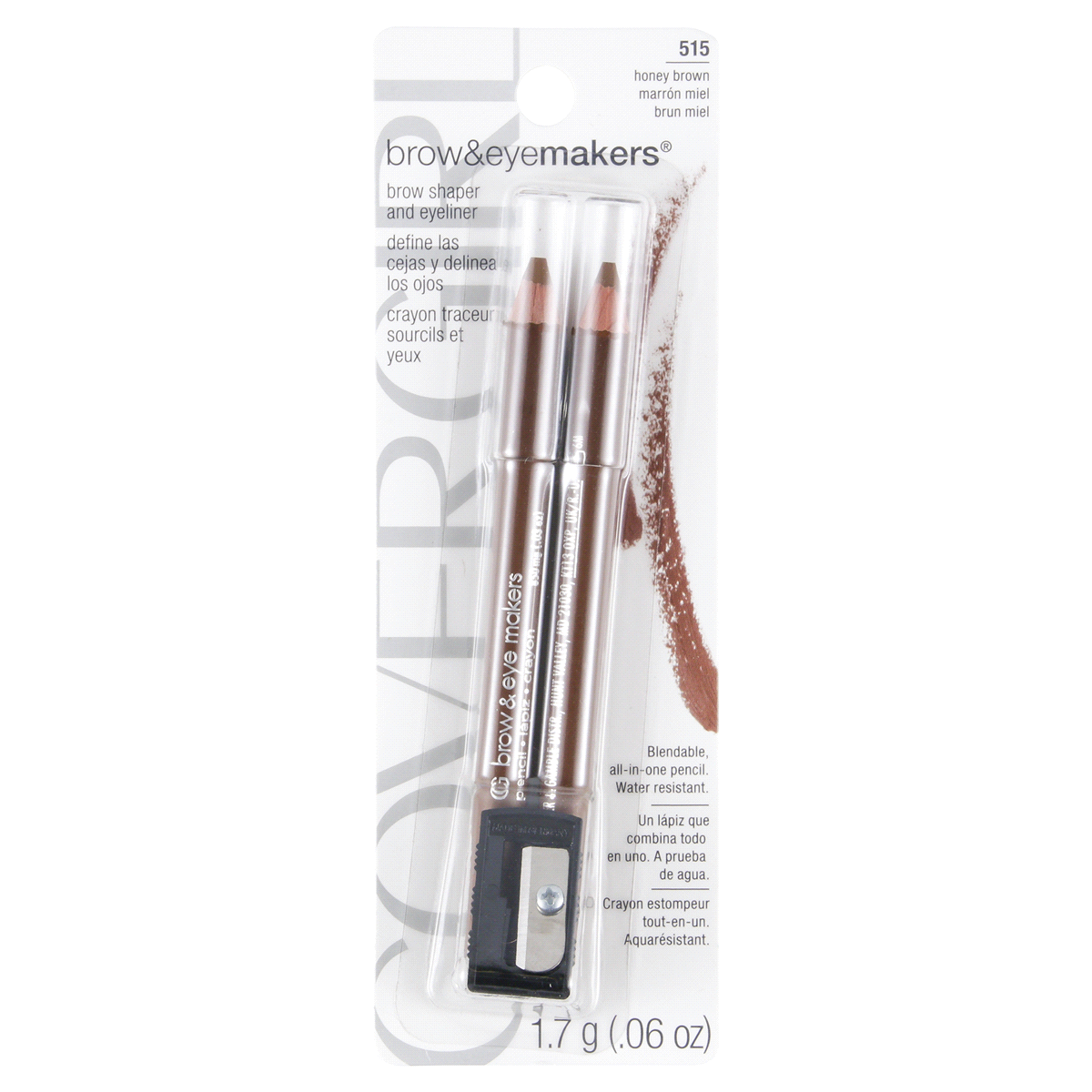 slide 1 of 7, Covergirl Brow Eyemakers Brow Shaper and Eyeliner Pencil 515 Honey Brown, 1 ct