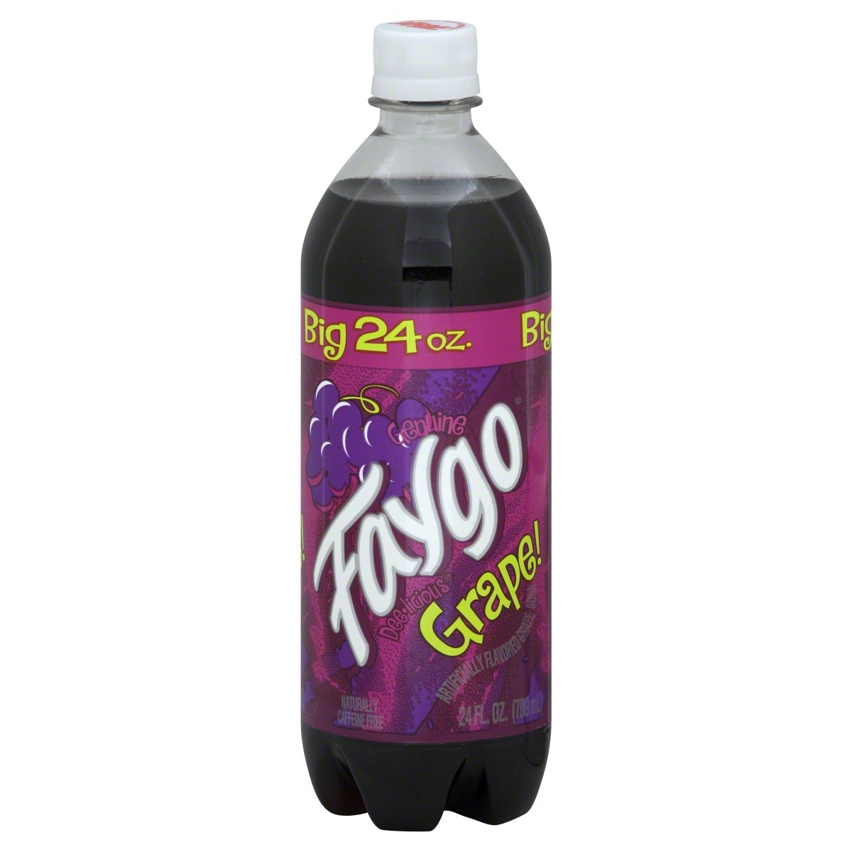 slide 1 of 1, Faygo Grape Bottle Single, 24 oz