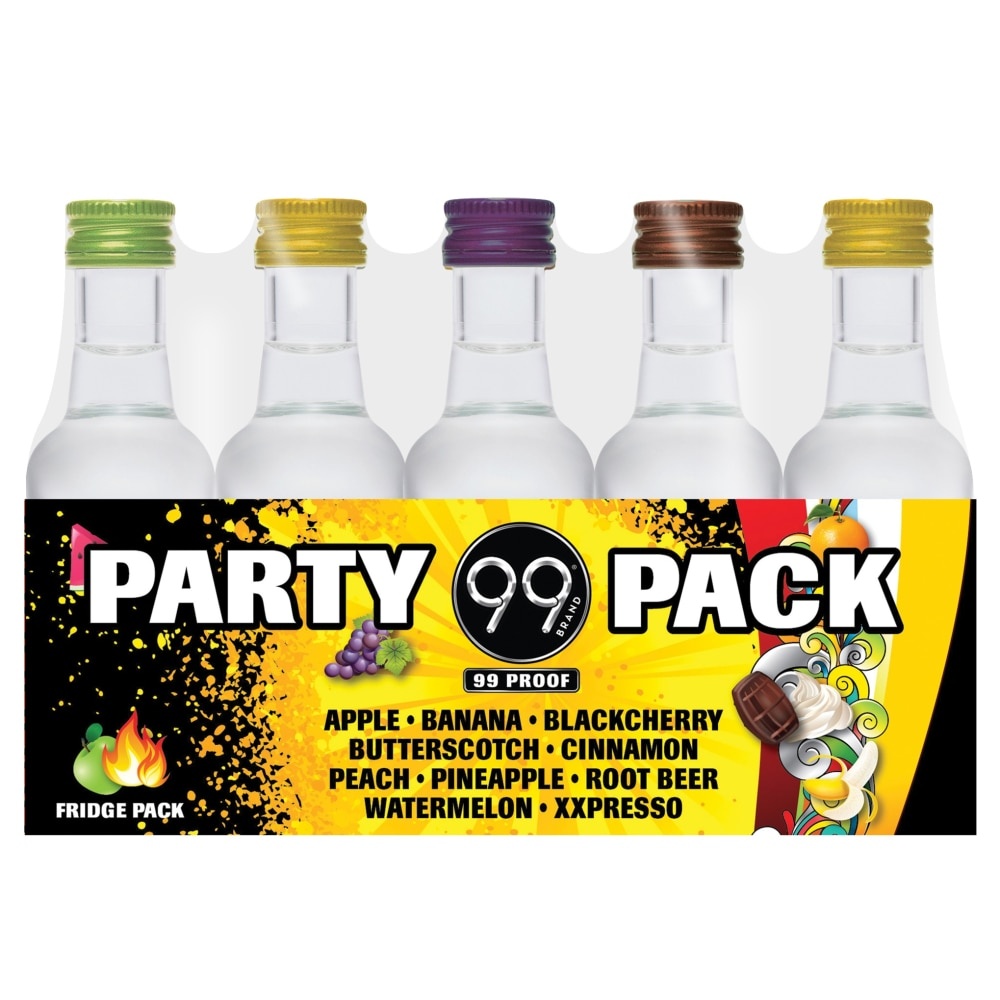slide 1 of 1, 99 Brand Liqueur Variety Sampler Pack - 10pk/50ml Plastic Bottles, 10 ct; 50 ml