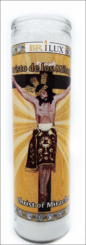 slide 1 of 1, Candle 8In Lbl Cndl Cristo D/Los Milgr, 1 ct