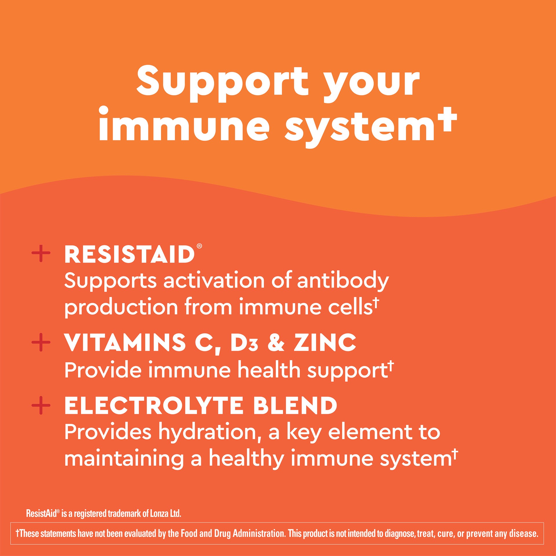 slide 6 of 7, Nature Made Wellblends Active Immune Defense Fizzy Drink Mix, ResistAid, Vitamin C 500mg, Vitamin D 1000 IU, Zinc, and Electrolytes Powder, 14 Stick Packs, 14 ct