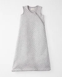 Littleplanet Baby Doubleknit Zip Wearable Blanket Made with Organic Cotton Heather Grey M