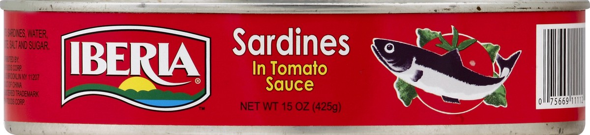 slide 2 of 2, Iberia Sardines in Tomato Sauce, 15 oz
