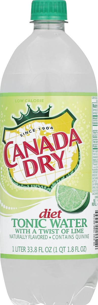 slide 2 of 4, Canada Dry Tonic Water with a Twist of Lime, 1 liter