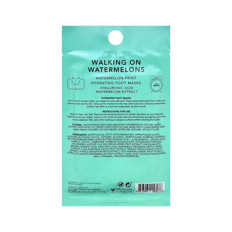 slide 2 of 2, Holler and Glow Ultra Hydrating Foot Mask - Walking On Watermelons - 1.35 fl oz, 1.35 fl oz