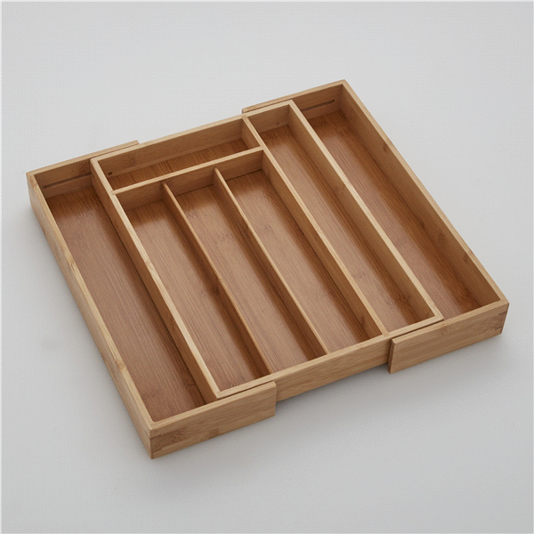 slide 1 of 1, Copco Flatware Expandable Bamboo Draw Organizer, 1 ct