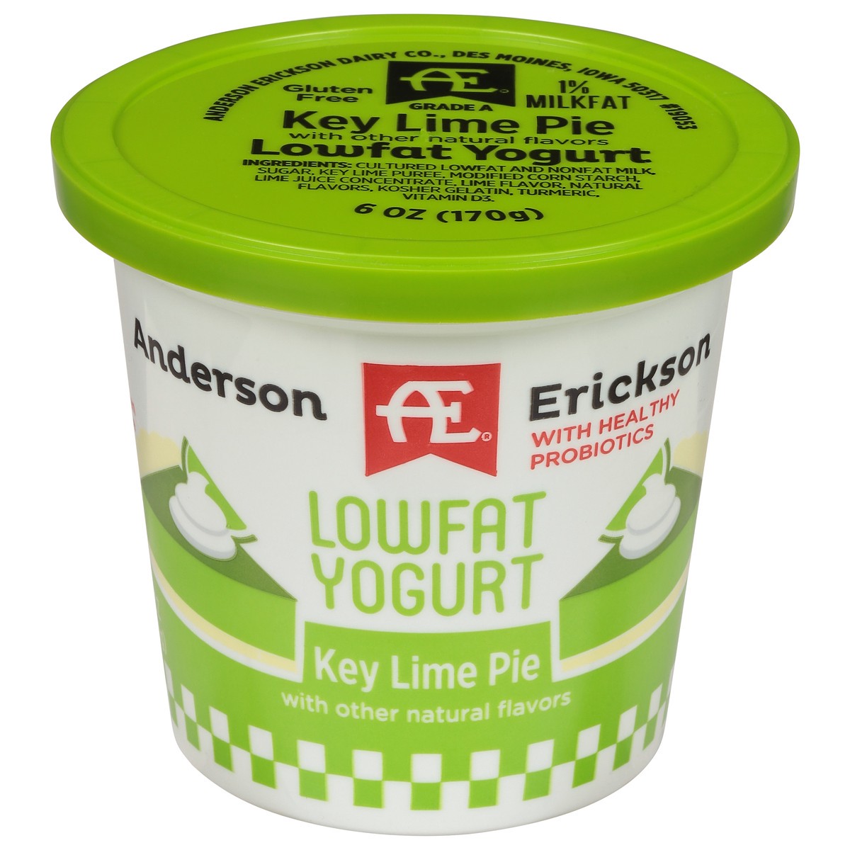 slide 1 of 9, Anderson Erickson Dairy Lowfat Key Lime Pie Yogurt 6 oz, 6 oz