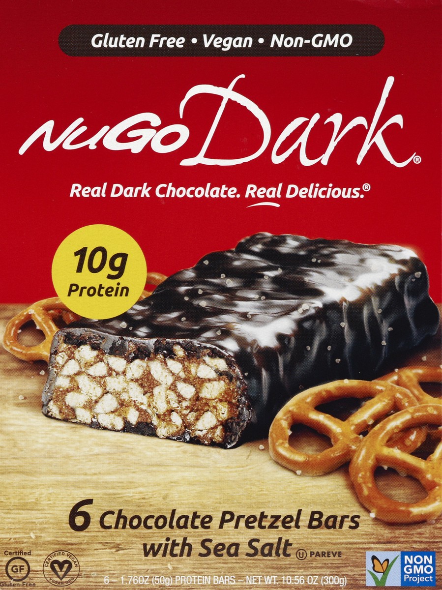 slide 2 of 4, NuGo Dark Chocolate Pretzel Protein Bar 6ct, 6 ct